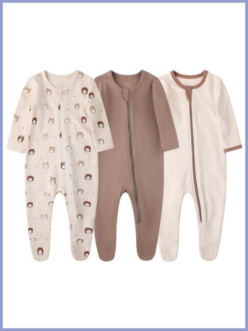 Organic Cotton Zip Front Footed Sleeper Pajamas Baby Sleep n Play
